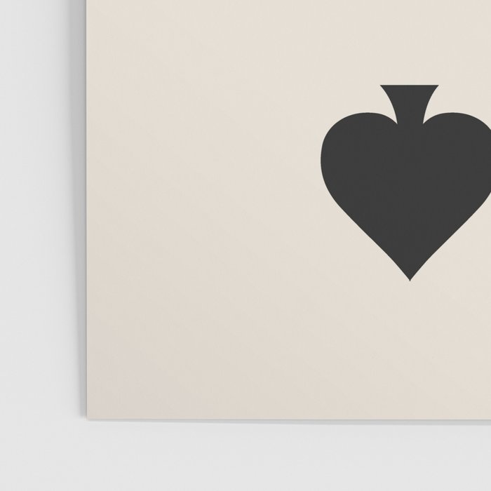 Eight of Spades Playing Card Black and White Poster Gallery Image 3