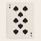 Eight of Spades Playing Card Black and White Poster Gallery Image 4
