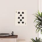 Eight of Spades Playing Card Black and White Poster Gallery Image 2