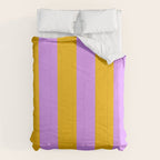 Sunny yellow and purple stripes Comforter Gallery Image 6
