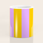 Sunny yellow and purple stripes Coffee Mug Gallery Image 4