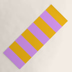 Sunny yellow and purple stripes Yoga Mat Gallery Image 1