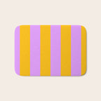 Sunny yellow and purple stripes Bath Mat Gallery Image 1