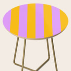 Sunny yellow and purple stripes Side Table Gallery Image 2