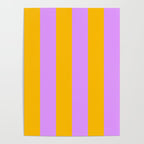 Sunny yellow and purple stripes Poster Gallery Image 4