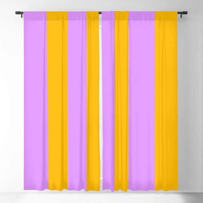 Sunny yellow and purple stripes Window Curtain Gallery Image 5