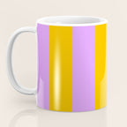 Sunny yellow and purple stripes Coffee Mug Gallery Image 3