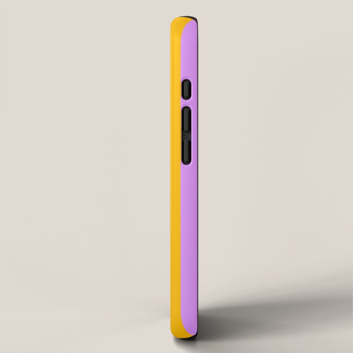 Sunny yellow and purple stripes iPhone Case Gallery Image 2