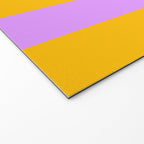 Sunny yellow and purple stripes Welcome Mat Gallery Image 2