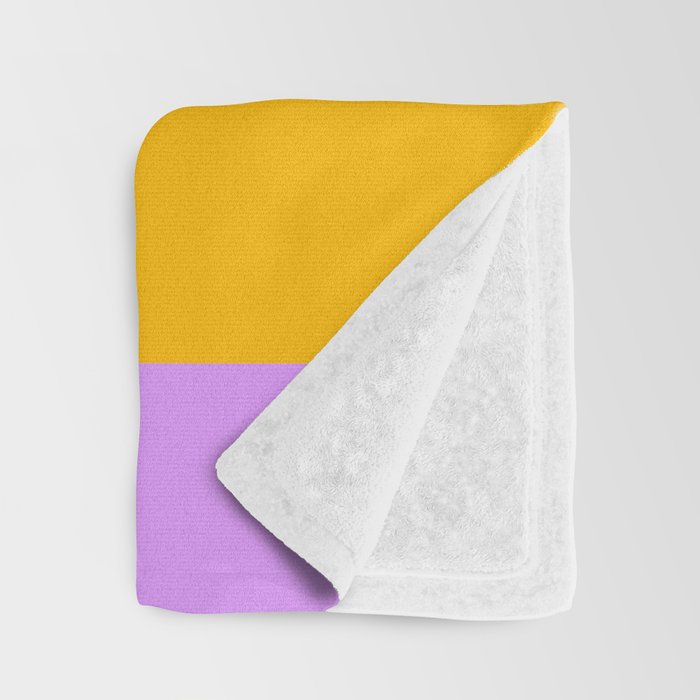 Sunny yellow and purple stripes Throw Blanket Gallery Image 3