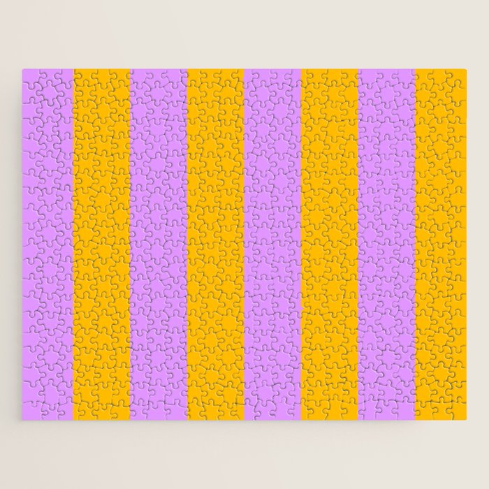 Sunny yellow and purple stripes Jigsaw Puzzle Gallery Image 1