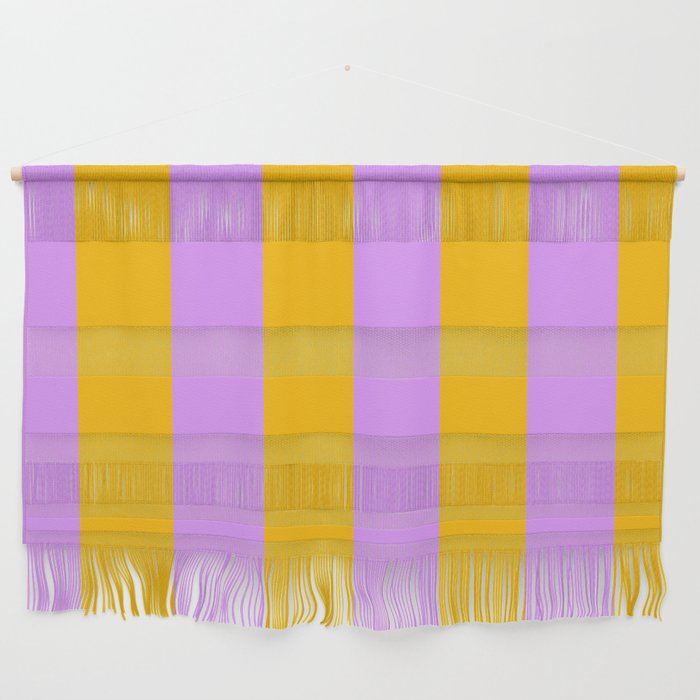 Sunny yellow and purple stripes Wall Hanging Gallery Image 1