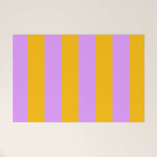 Sunny yellow and purple stripes Welcome Mat Gallery Image 1