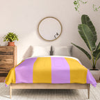 Sunny yellow and purple stripes Comforter Gallery Image 3