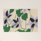 Clematis Botanical Illustration Welcome Mat Gallery Image 1
