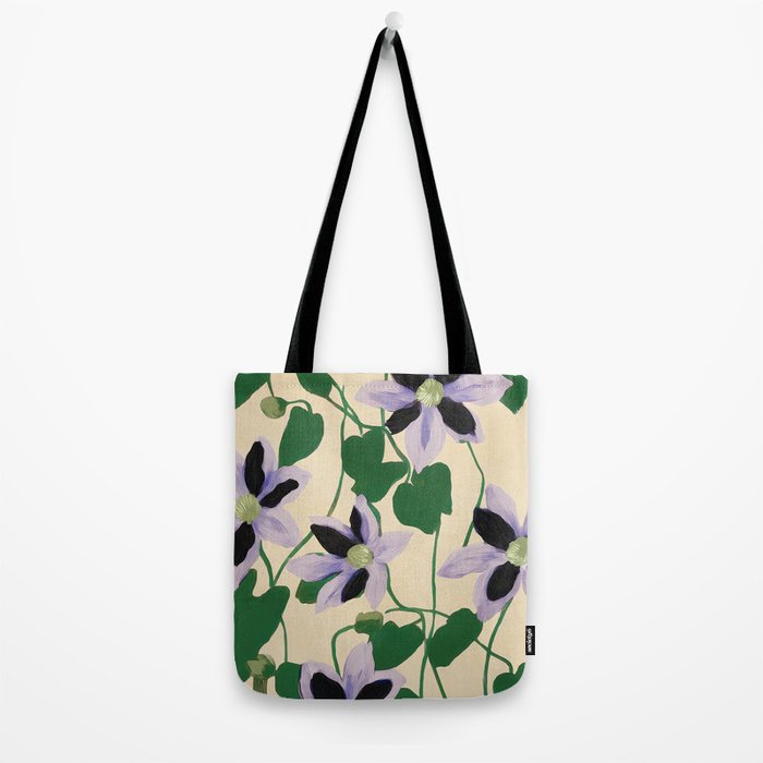 Clematis Botanical Illustration Tote Bag Gallery Image 2