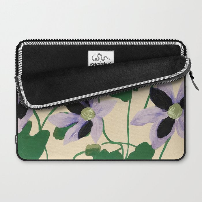 Clematis Botanical Illustration Laptop Sleeve Gallery Image 2