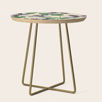 Clematis Botanical Illustration Side Table Gallery Image 1