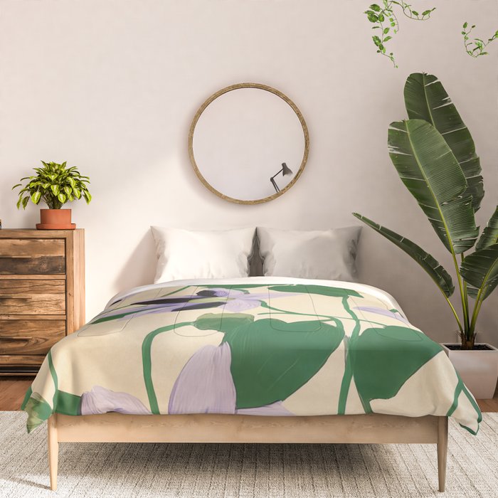 Clematis Botanical Illustration Comforter Gallery Image 3