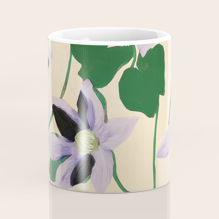 Clematis Botanical Illustration Coffee Mug Gallery Image 4