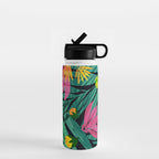 Wild Tropics Colorful Abstract Pattern Water Bottle Gallery Image 1