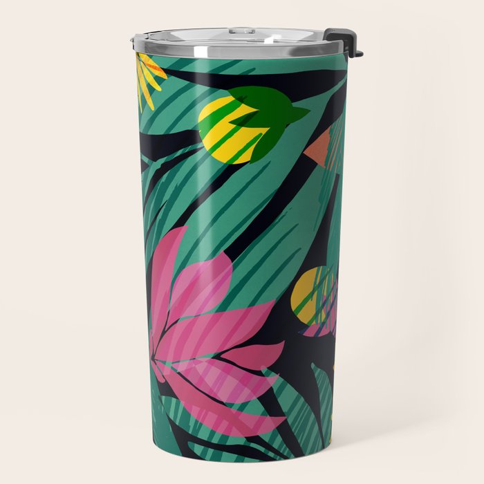 Wild Tropics Colorful Abstract Pattern Travel Mug Gallery Image 2