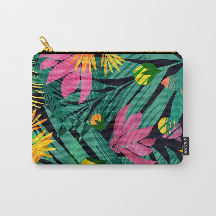 Wild Tropics Colorful Abstract Pattern Carry All Pouch Gallery Image 1