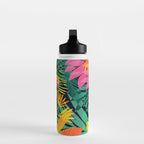 Wild Tropics Colorful Abstract Pattern Water Bottle Gallery Image 3