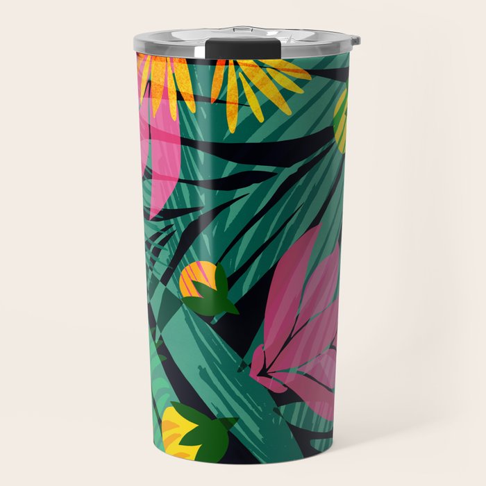 Wild Tropics Colorful Abstract Pattern Travel Mug Gallery Image 1