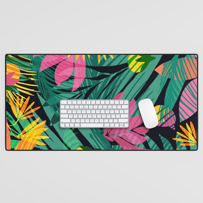 Wild Tropics Colorful Abstract Pattern Desk Mat Gallery Image 1