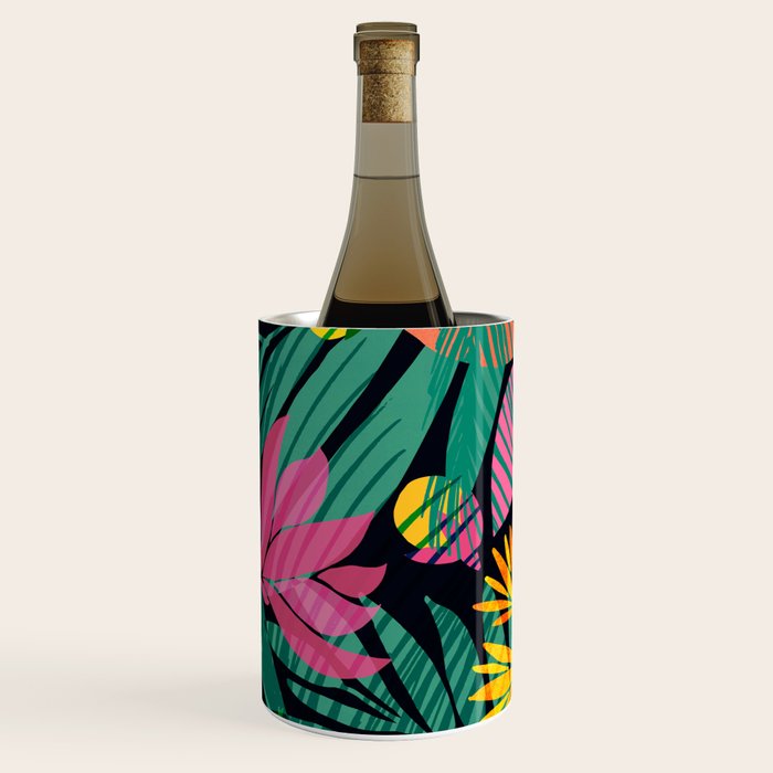 Wild Tropics Colorful Abstract Pattern Wine Chiller Gallery Image 3