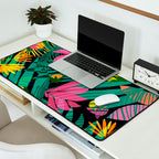 Wild Tropics Colorful Abstract Pattern Desk Mat Gallery Image 2