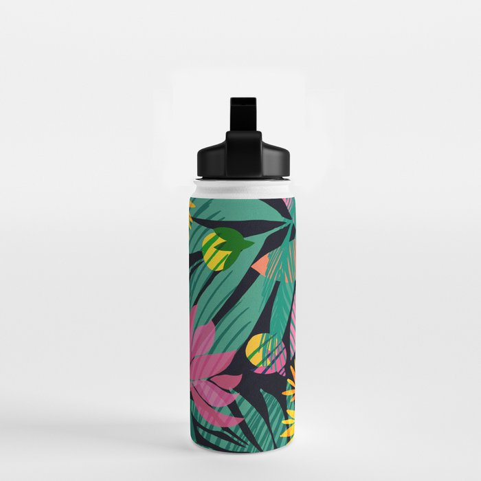 Wild Tropics Colorful Abstract Pattern Water Bottle Gallery Image 2
