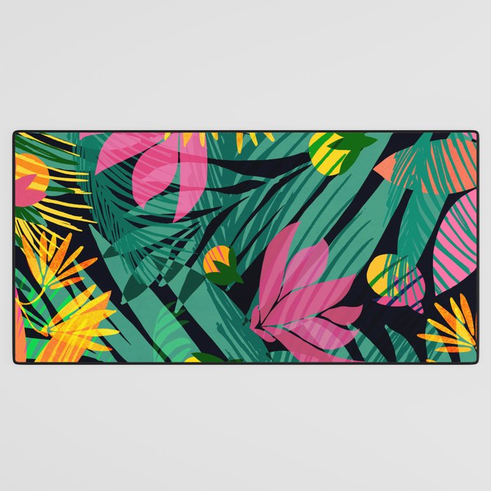 Wild Tropics Colorful Abstract Pattern Desk Mat Gallery Image 3