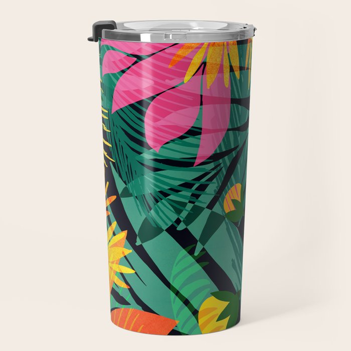 Wild Tropics Colorful Abstract Pattern Travel Mug Gallery Image 3