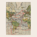 Vintage World Sailing Routes Map (1914) Poster Gallery Image 4