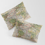 Vintage World Sailing Routes Map (1914) Pillow Sham Gallery Image 3