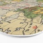 Vintage World Sailing Routes Map (1914) Bath Mat Gallery Image 3