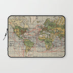 Vintage World Sailing Routes Map (1914) Laptop Sleeve Gallery Image 1