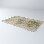 Vintage World Sailing Routes Map (1914) Rug Gallery Image 3