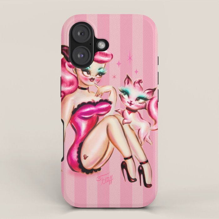 Smitten Kitten Pinup Doll iPhone Case Gallery Image 1