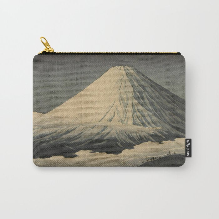 Shotei Takahashi Four Seasons of Mount Fuji Near Omuro Kawase Hasui Japanese Woodblock Print Carry All Pouch Gallery Image 1