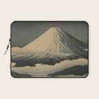 Shotei Takahashi Four Seasons of Mount Fuji Near Omuro Kawase Hasui Japanese Woodblock Print Laptop Sleeve Gallery Image 1