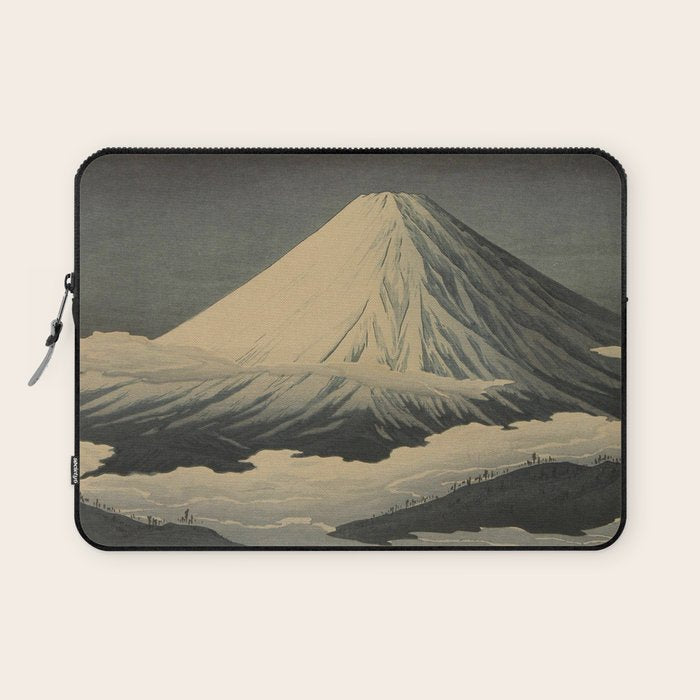 Shotei Takahashi Four Seasons of Mount Fuji Near Omuro Kawase Hasui Japanese Woodblock Print Laptop Sleeve Gallery Image 1