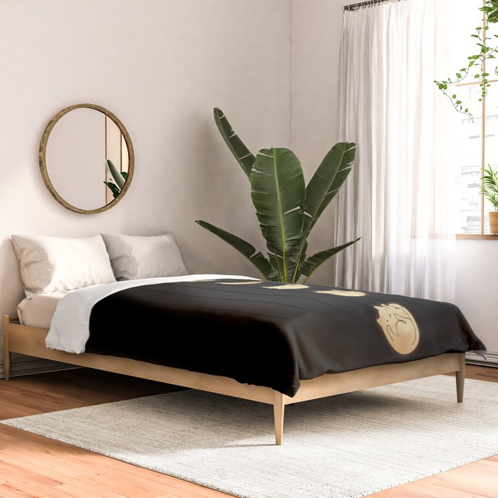 Cat Landscape 57: Phases of the Meow Comforter Gallery Image 2