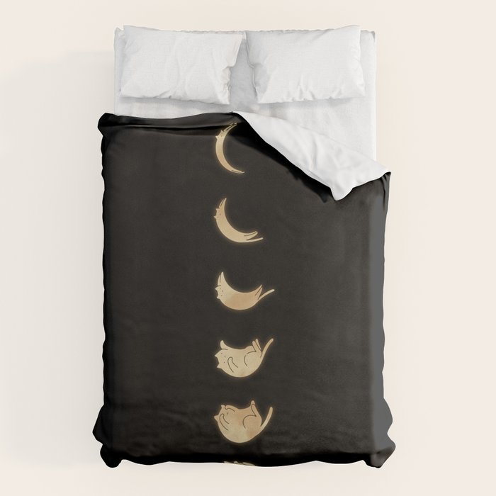 Cat Landscape 57: Phases of the Meow Duvet Cover Gallery Image 6