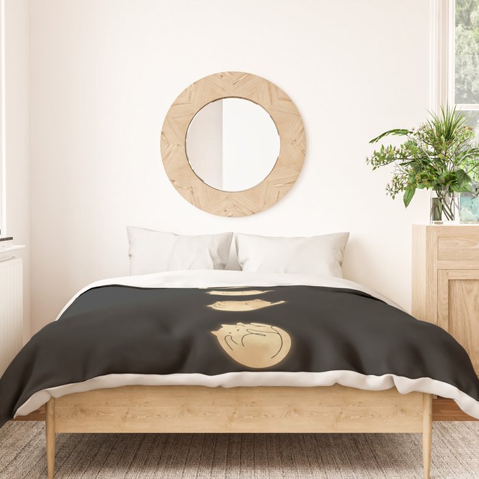 Cat Landscape 57: Phases of the Meow Duvet Cover Gallery Image 3