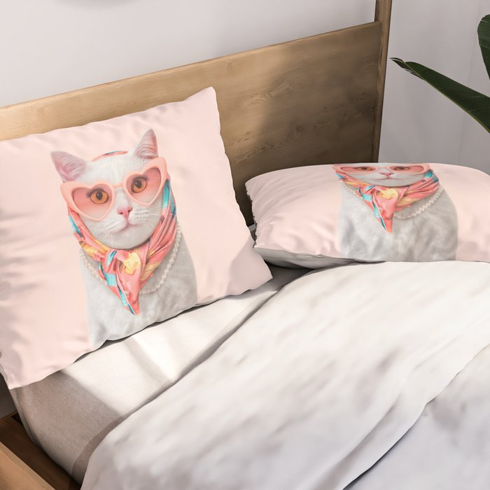 FASHION CAT Pillow Sham Gallery Image 2