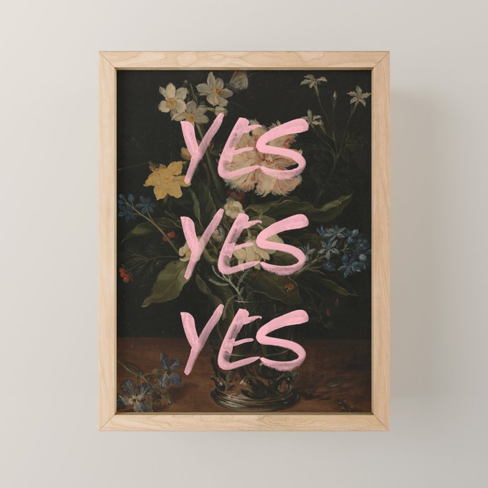 Yes Yes Yes Mini Art Print Gallery Image 1