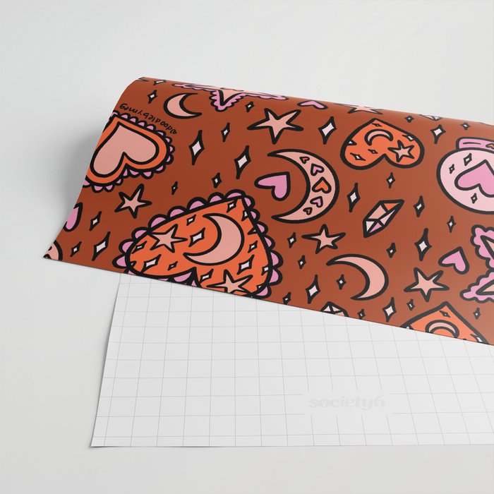 Love Witch Print in Red Wrapping Paper Gallery Image 2